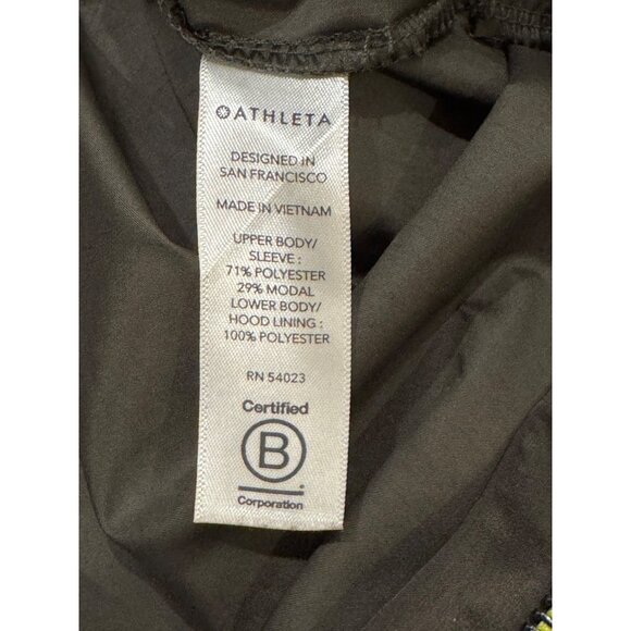 Athleta Radiant Hybrid Army Green Oversized Hoodie Pullover Dress ST - Picture 6 of 7
